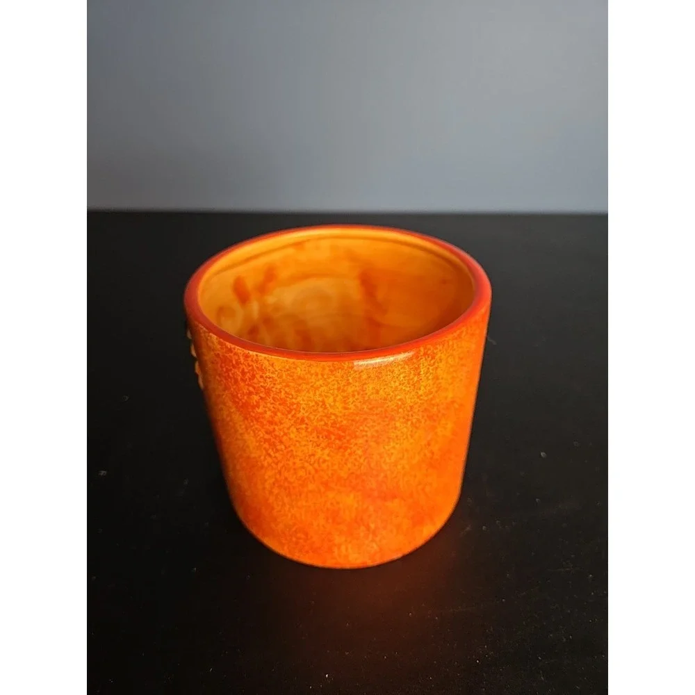 Fall‎ Halloween Jar Pot Vase Container Pumpkin Sunflower Orange